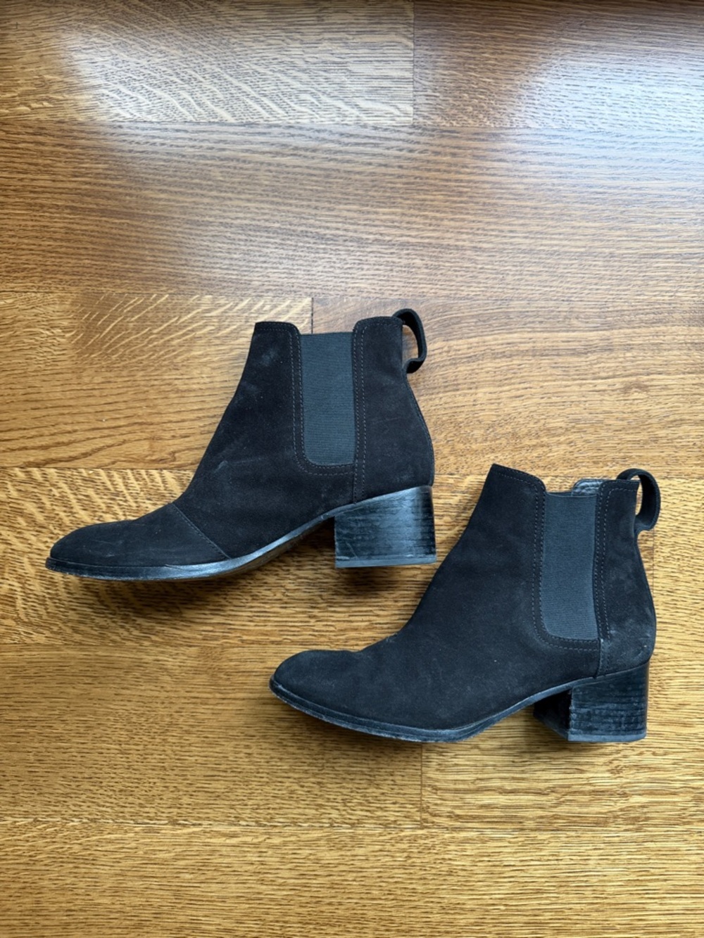 rag & bone Black Suede Chelsea Ankle Boots